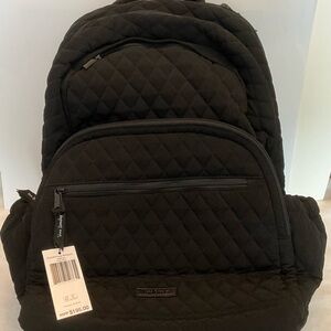 NWT-Vera Bradley Essential Large Backpack Quilted Black